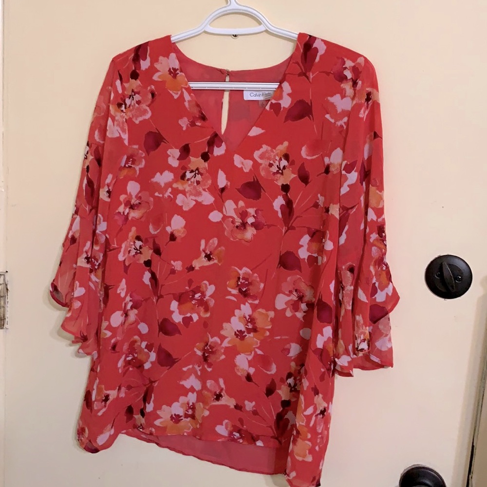 Calvin Klein women floral top